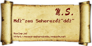 Mózes Seherezádé névjegykártya